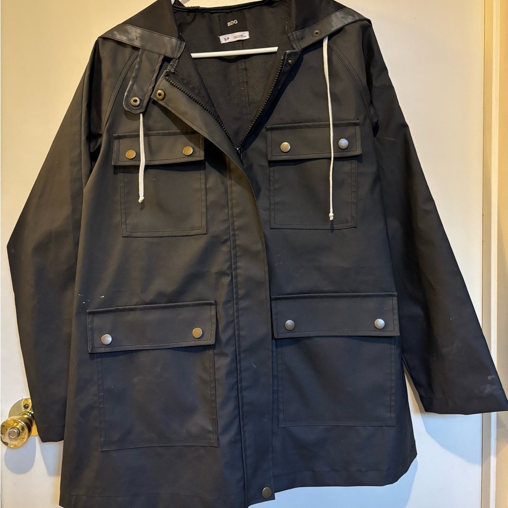 Black raincoat - Size S